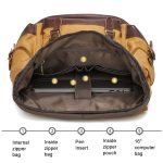 Retro Canvas Rucksack Große Kapazität Reise Computer Tasche – Bild 9