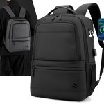WEPOWER Männer Erweiterte Casual Doppel Schulter Tasche Multifunktionale USB Lade Rucksack – Bild 2