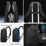 WEPOWER Männer Erweiterte Casual Doppel Schulter Tasche Multifunktionale USB Lade Rucksack – Bild 7