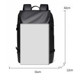 WEPOWER Herren Doppel-Umhängetasche Großraum-Computertasche Reiserucksack – Bild 4