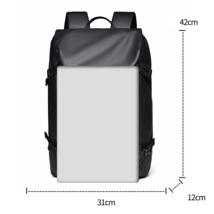 WEPOWER Herren Doppel-Umhängetasche Großraum-Computertasche Reiserucksack – Bild 4