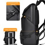 WEPOWER Herren Doppel-Umhängetasche Großraum-Computertasche Reiserucksack – Bild 7