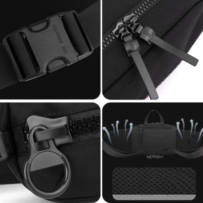 WEPOWER Männer Sport Taille Tasche Einfache Single Schulter Satchel – Bild 7