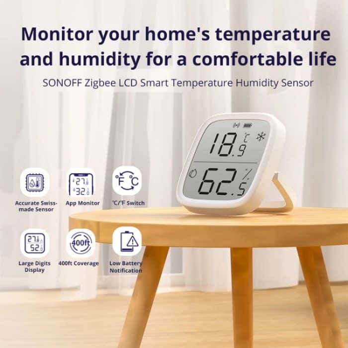 SONOFF SNZB-02D 2,5-Zoll-LCD-Smart-Sensor Echtzeit-Überwachungsverknüpfung – Bild 2