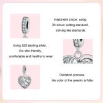 S925 Sterling Silber Mutter-Tochter Liebe Herz DIY Perlen – Bild 4