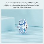 S925 Sterling Silber Blaue Blume Glasperlen DIY Schmuck – Bild 5