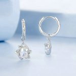 Platinierte Lotus-Ohrringe aus S925er Sterlingsilber – Bild 2