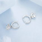 Platinierte Lotus-Ohrringe aus S925er Sterlingsilber – Bild 3