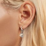 Platinierte Lotus-Ohrringe aus S925er Sterlingsilber – Bild 6