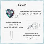 S925 Sterling Silber Platinierte herzförmige lange Quastenohrringe – Bild 4