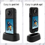 Für Insta360 X4 CYNOVA Silikon Basis Aufrecht Halter Desktop Unterstützung Stehen – Bild 6