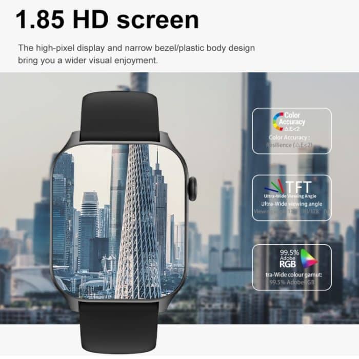 T12Pro 1,85-Zoll-IP67 wasserdichte Sport-Gesundheitsüberwachung Bluetooth-Anruf-Smart Watch – Bild 4