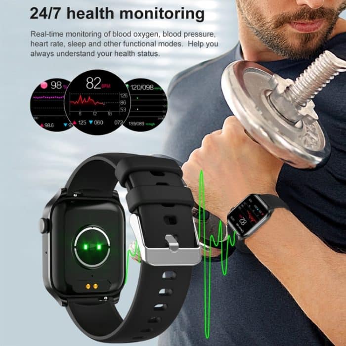T12Pro 1,85-Zoll-IP67 wasserdichte Sport-Gesundheitsüberwachung Bluetooth-Anruf-Smart Watch – Bild 6
