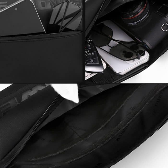 WEPOW Herren-Umhängetasche, lässig, mit einer Schulter, funktionaler Brusttasche – Bild 7