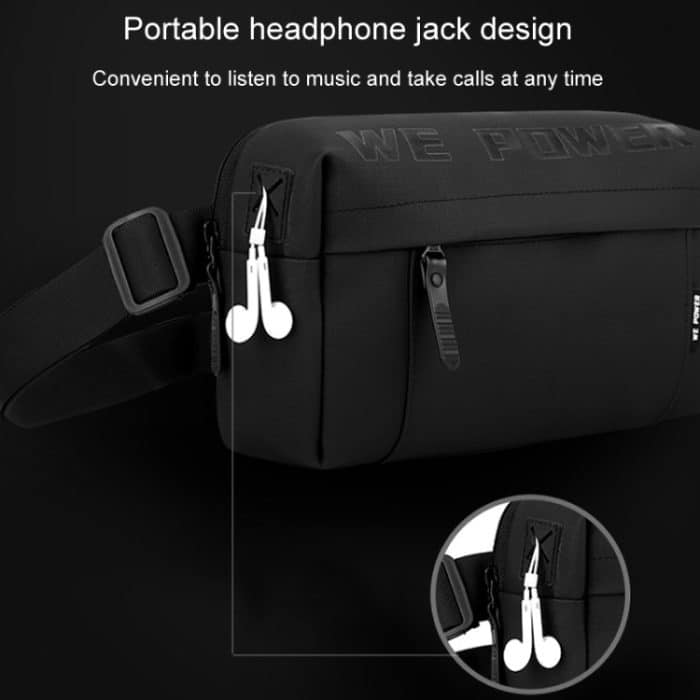 WEPOW Herren-Umhängetasche, lässig, mit einer Schulter, funktionaler Brusttasche – Bild 9