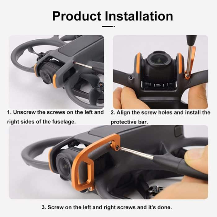 Für DJI Avata 2 CQT Aluminium Legierung Drone Gimbal Objektiv Anti-kollision Stoßstange – Bild 11