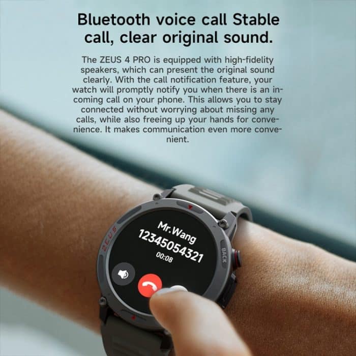 LOKMAT ZEUS4 PRO 1,43-Zoll-IP68-wasserdichte Smart Watch mit Gesundheitsüberwachung und Bluetooth-Anruf – Bild 6