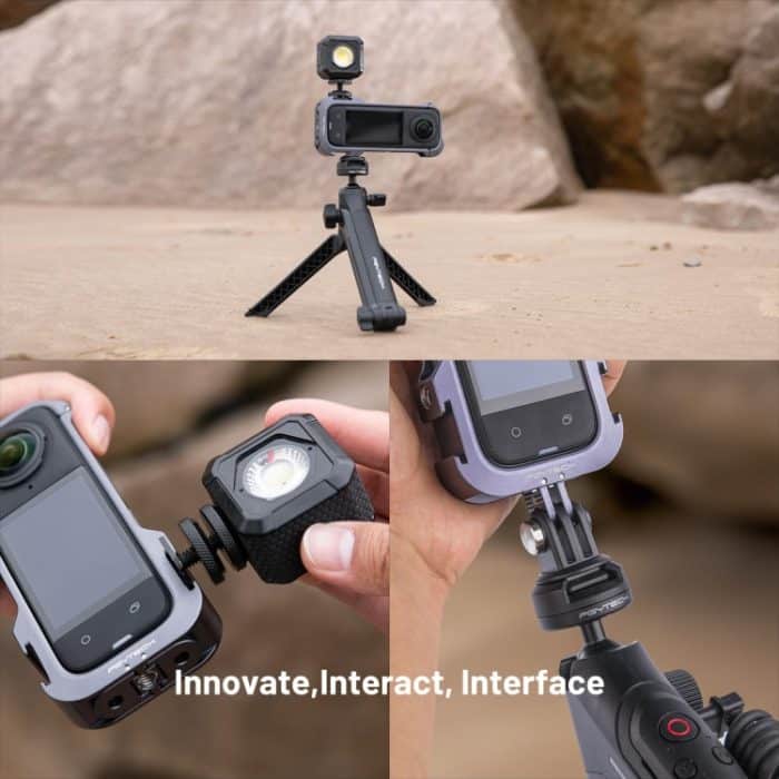 Für Insta360 X4 PGYTECH P-55A-010 Metall-Kaninchenkäfig, ausziehbare Schutzblende aus Aluminium mit Objektivhülle – Bild 7