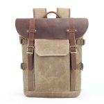 Vintage Kameratasche Wasserdichter Canvas-Rucksack mit Laptopfach Stativhalter