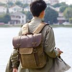 Vintage Kameratasche Wasserdichter Canvas-Rucksack mit Laptopfach Stativhalter – Bild 12