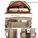 Vintage Kameratasche Wasserdichter Canvas-Rucksack mit Laptopfach Stativhalter – Bild 5