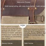 Vintage Kameratasche Wasserdichter Canvas-Rucksack mit Laptopfach Stativhalter – Bild 8