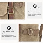 Vintage Kameratasche Wasserdichter Canvas-Rucksack mit Laptopfach Stativhalter – Bild 10
