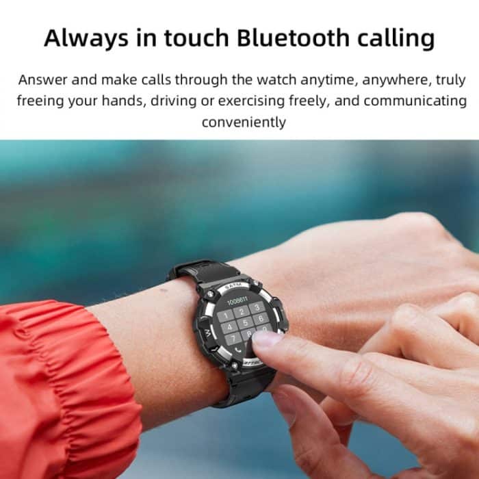 LOKMAT ATTACK 2 PRO 1,39 Zoll 5ATM wasserdichte Bluetooth-Smartwatch mit Gesundheitsüberwachung – Bild 8