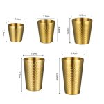 304 Edelstahl Hammer Becher Verdickt Doppel-Schicht Restaurant Tee Tassen, 175ml, 260ml, 300ml, 350ml, 450ml – Bild 3