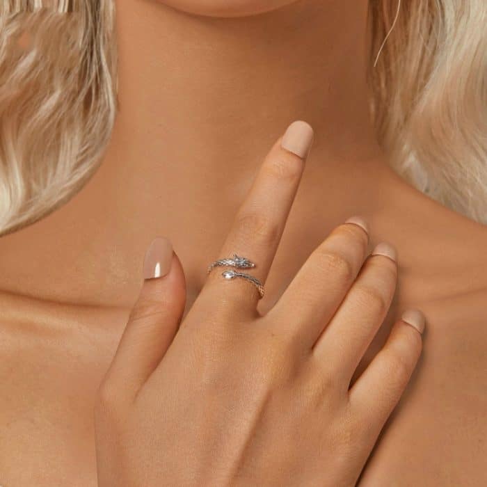 S925 Sterling Silber Drache Vintage Winding Offener verstellbarer Ring – Bild 5