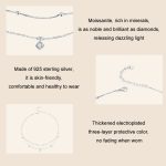 S925 Sterling Silber Platinierte Quaste Moissanite Doppelschicht Halskette – Bild 4