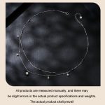 S925 Sterling Silber Platinierte Quaste Moissanite Doppelschicht Halskette – Bild 5