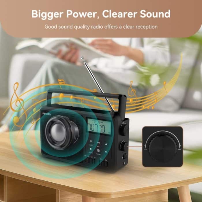 Retekess TR638 LCD-Digitalanzeige Vollband-Bluetooth-FM-Radio unterstützt externe Antenne, TR638 (US Plug), TR638 (EU Plug) – Bild 12