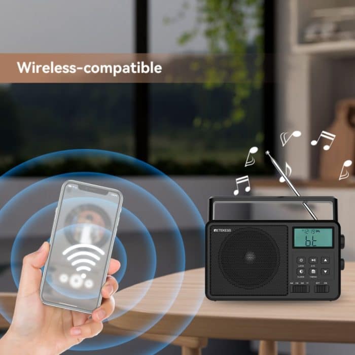Retekess TR638 LCD-Digitalanzeige Vollband-Bluetooth-FM-Radio unterstützt externe Antenne, TR638 (US Plug), TR638 (EU Plug) – Bild 13