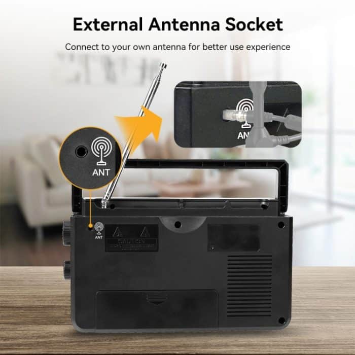 Retekess TR638 LCD-Digitalanzeige Vollband-Bluetooth-FM-Radio unterstützt externe Antenne, TR638 (US Plug), TR638 (EU Plug) – Bild 5