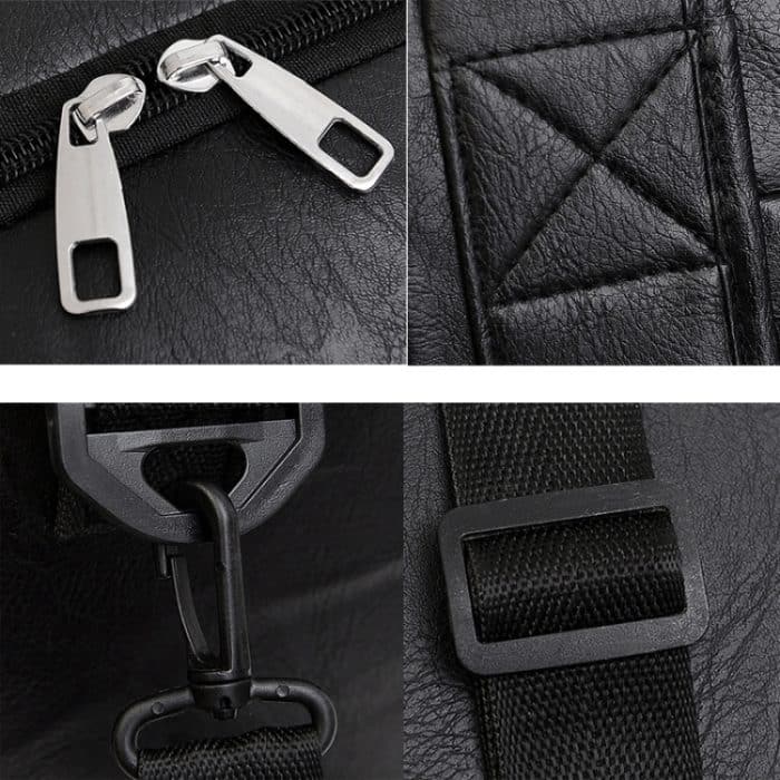 Große Business-Handtasche für Herren, für kurze Reisen, wasserdichte Ledergepäcktasche, Small Black, Small Brown, Large Black, Large Brown – Bild 8