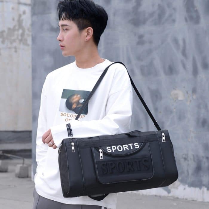 Einfache tragbare Schulter Reisetasche mit großem Fassungsvermögen Handgepäcktasche, Small Red, Small Blue, Small Black, Medium Red, Medium Blue, Medium Black, Large Red, Large Blue, Large Black – Bild 9