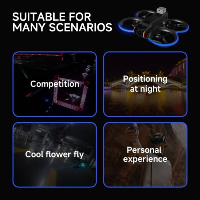 Für DJI Avata 2 RCSTQ Bunter leuchtender Lichtgürtel Hochheller Nachtflug-Warnlichtstreifen, For DJI Avata 2 – Bild 6