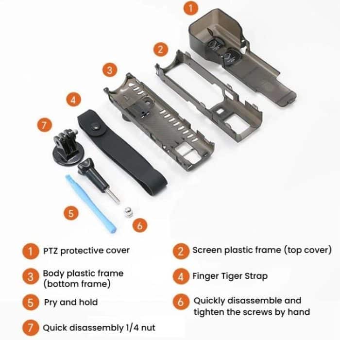 Für DJI OSMO Pocket 3 RCSTQ Transparente Schutzhülle Globale Anti-Dislodgement Strap Aufbewahrungsschale – Bild 10