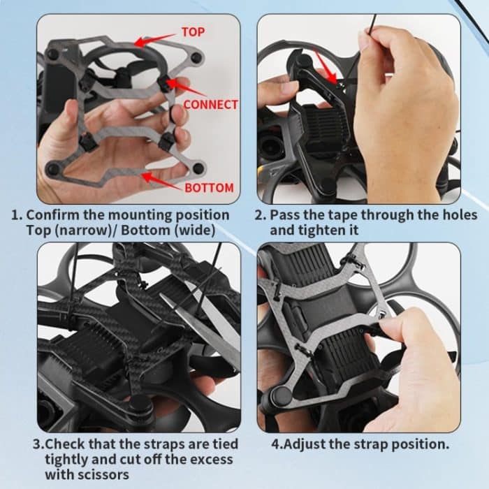 Für DJI Avata 2 RCSTQ Chassis Armor Carbon Fiber Leichte Schutz Crash Bumper – Bild 9