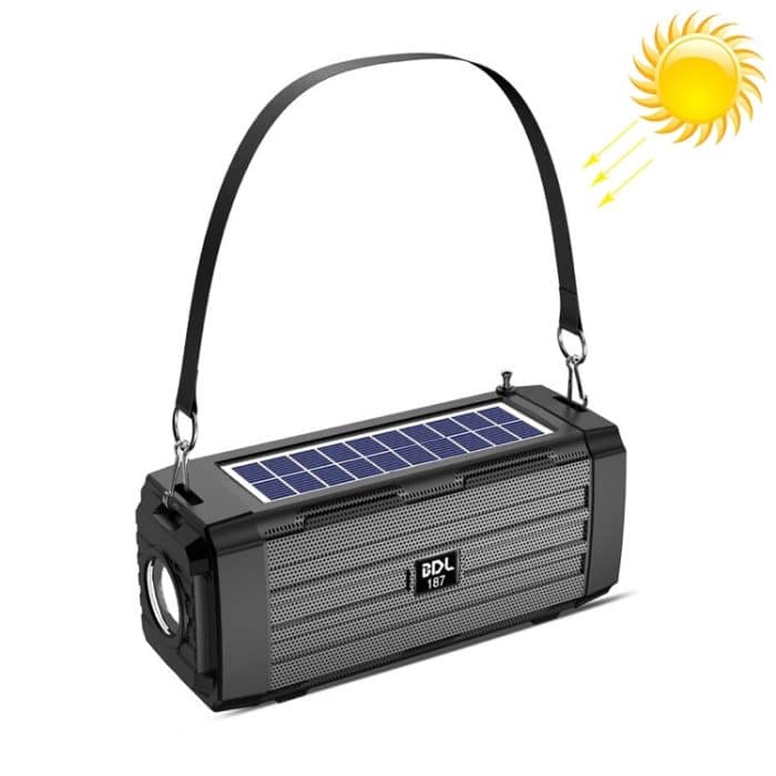 BDL-187 LED-Licht Solar Wireless Bluetooth Lautsprecher Tragbares Outdoor Camping FM Radio – Bild 1