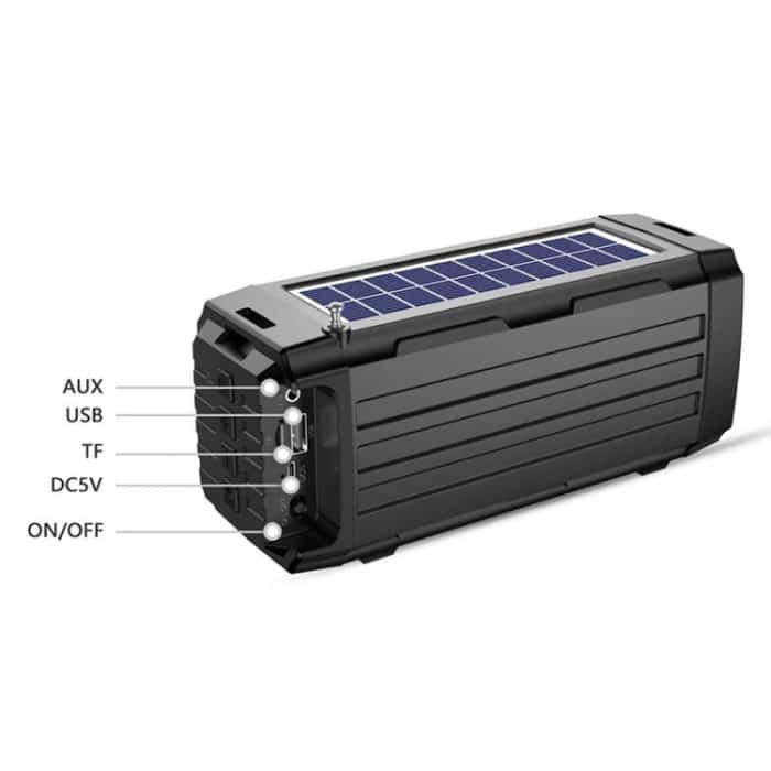 BDL-187 LED-Licht Solar Wireless Bluetooth Lautsprecher Tragbares Outdoor Camping FM Radio – Bild 4