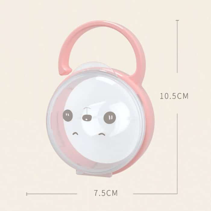 Baby Cartoon Panda Schnuller Aufbewahrungskoffer Tragbarer Schnuller Transparente Staubbox – Bild 4
