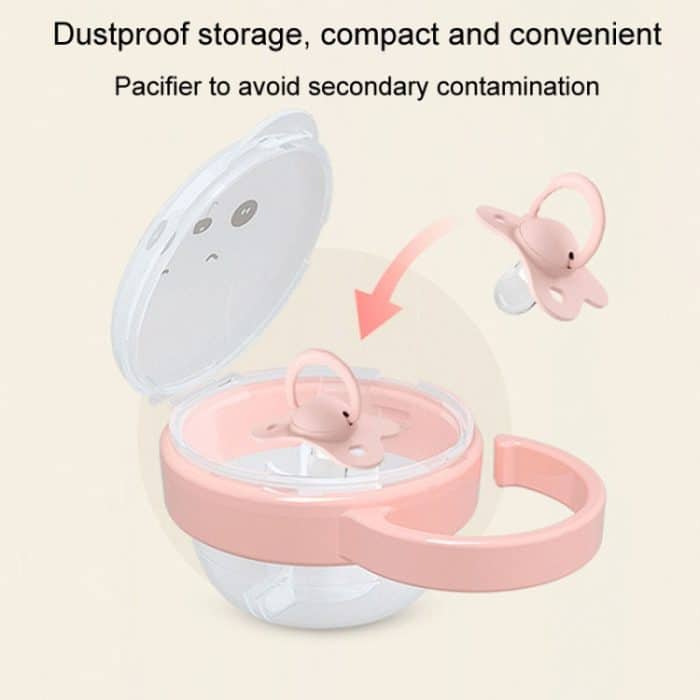 Baby Cartoon Panda Schnuller Aufbewahrungskoffer Tragbarer Schnuller Transparente Staubbox – Bild 5