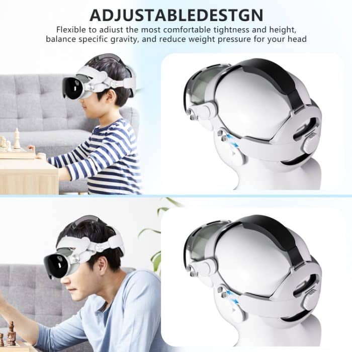 Für Apple Vision Pro VR-Headset, austauschbarer Elite-Gurt, komfortables, verstellbares Kopfband – Bild 3