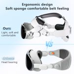 Für Apple Vision Pro VR-Headset, austauschbarer Elite-Gurt, komfortables, verstellbares Kopfband – Bild 4
