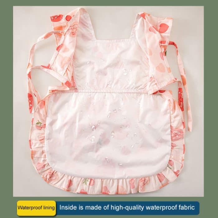 Kinder Sommer Ärmellose Lätzchen Blumen Essen Reversible Kleidung, Love, Peach, Yellow Sunflower, Pink Sunflower, Cherry, Green Flower – Bild 6