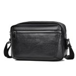 WEIXIER D523 Herren Umhängetasche mit großem Fassungsvermögen, einzelne Schultertasche, lässige Messenger-Handtasche aus PU