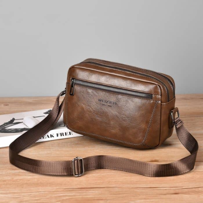 WEIXIER D523 Herren Umhängetasche mit großem Fassungsvermögen, einzelne Schultertasche, lässige Messenger-Handtasche aus PU – Bild 2