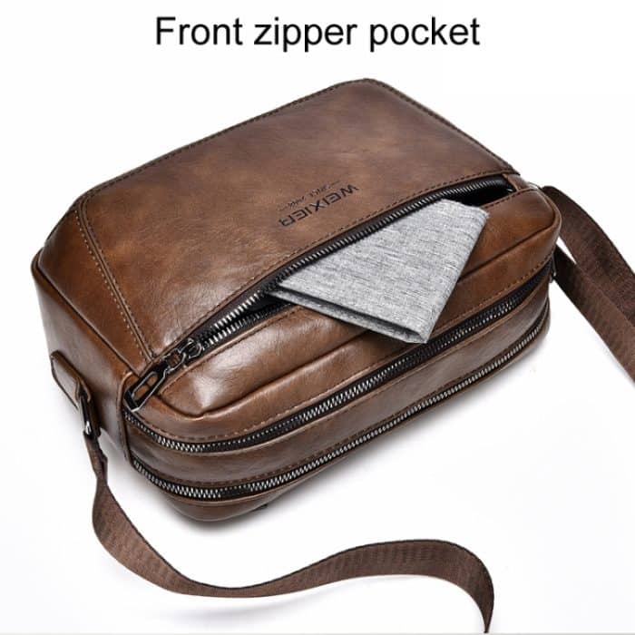 WEIXIER D523 Herren Umhängetasche mit großem Fassungsvermögen, einzelne Schultertasche, lässige Messenger-Handtasche aus PU – Bild 5